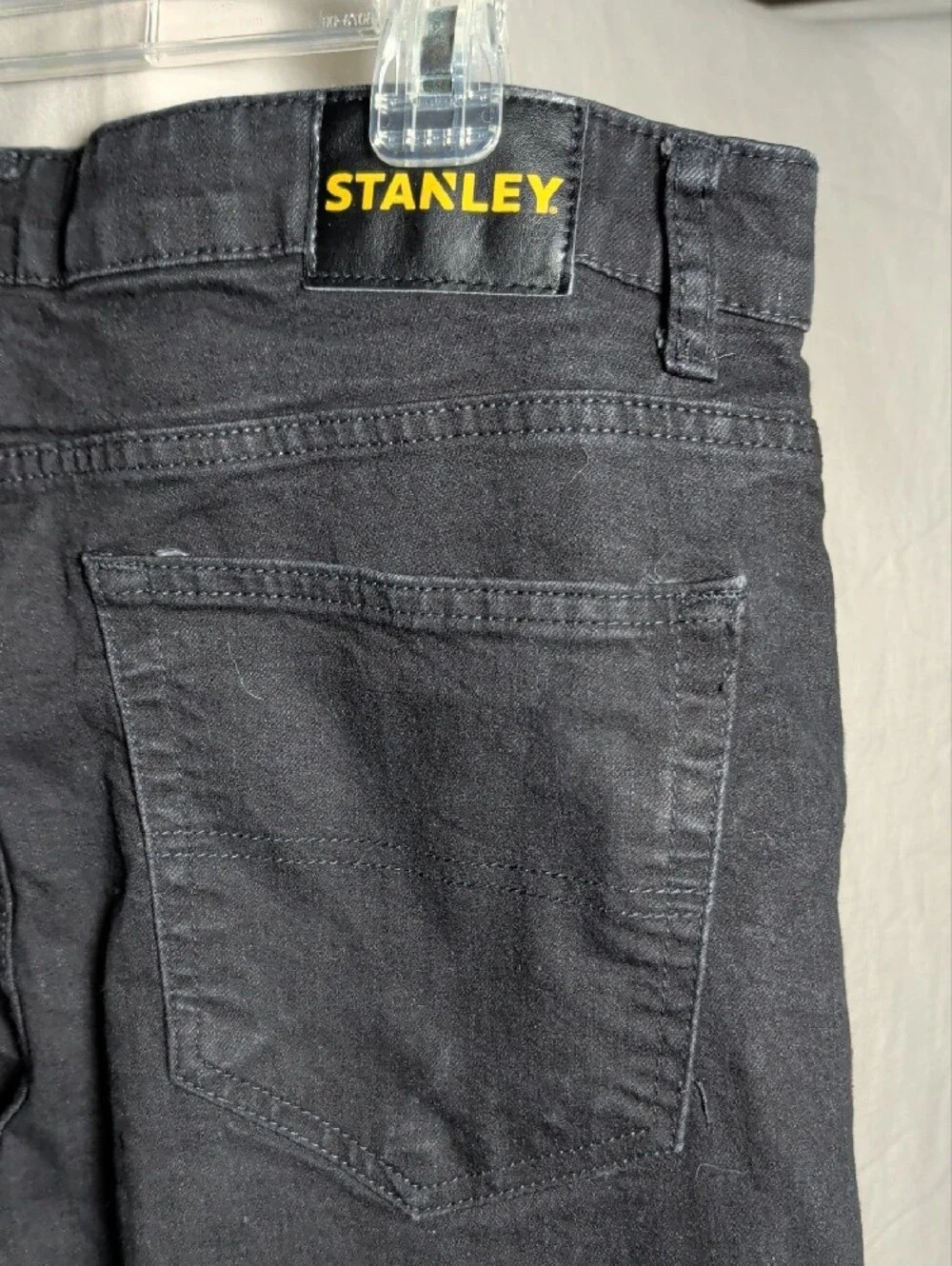 Stanley Slim Straight Black Stretch Jeans Versatile Dress To Casual Wear 36/30